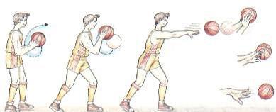Temos 3 tipos de empunhadura: alta: a bola é segura acima da linha da cabeça; média: quando a bola é segura na altura do peito; baixa: quando a bola é segura abaixo da linha da cintura. C.