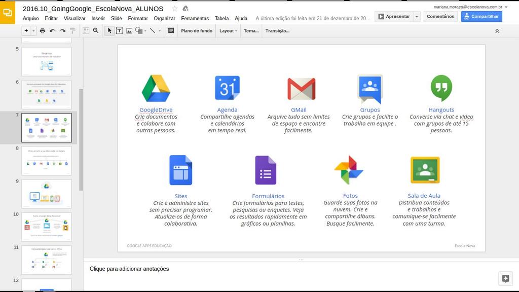 Conheça os principais aplicativos do GSuite: Gmail - Além de ser