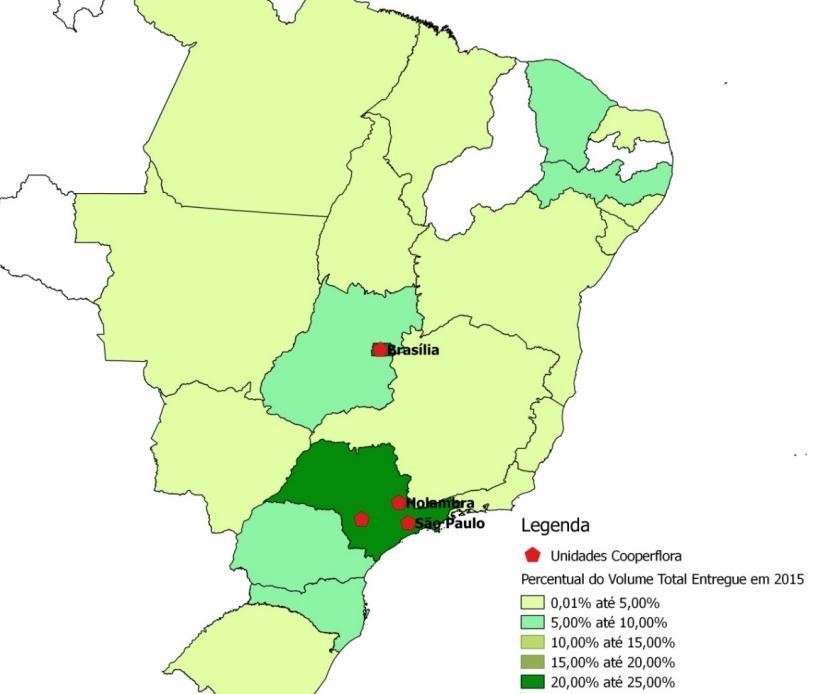 anos de 2014 e 2015 de um dos maiores produtores vinculados à cooperativa, cuja propriedade fica localizada na Serra de Ibiapaba (CE).