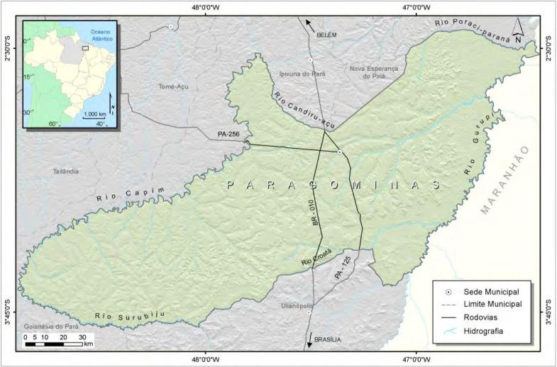 140 Figura 01 Localização do município de Paragominas Fonte: Adaptado de (PINTO et al.