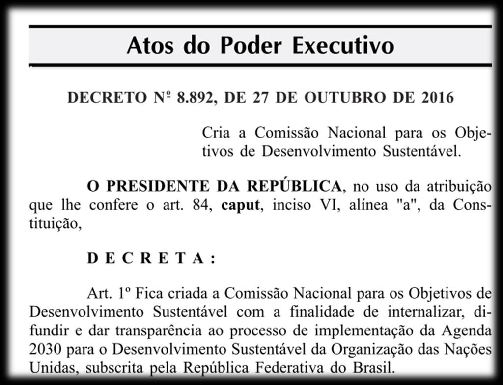 A Governança da Agenda 2030