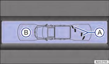 Particularidades do controle de distância de estacionamento O controle de distância de estacionamento só funciona até uma velocidade de aproximadamente 15 km/h.