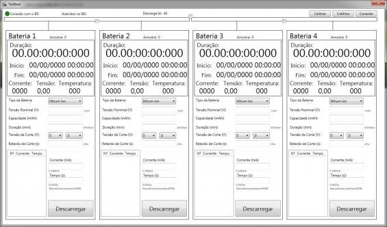 Figura 3 Interface da Plataforma de Teste.