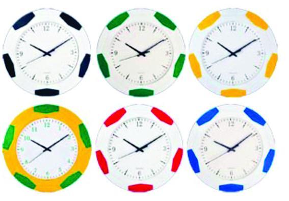RELÓGIO - Relógio de Parede Social - Produzido em plástico ABS colorido. - Acompanha uma pilha.