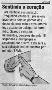 Pulso: O que se chama comumente de "pulso" está associado às pulsações ou às batidas do coração, impulsionando o sangue pelas artérias, e que podem ser sentidas ao posicionarmos as pontas dos dedos