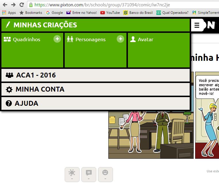 63. Clicando no ícone de três barrinhas, que fica no lado superior esquerdo, você