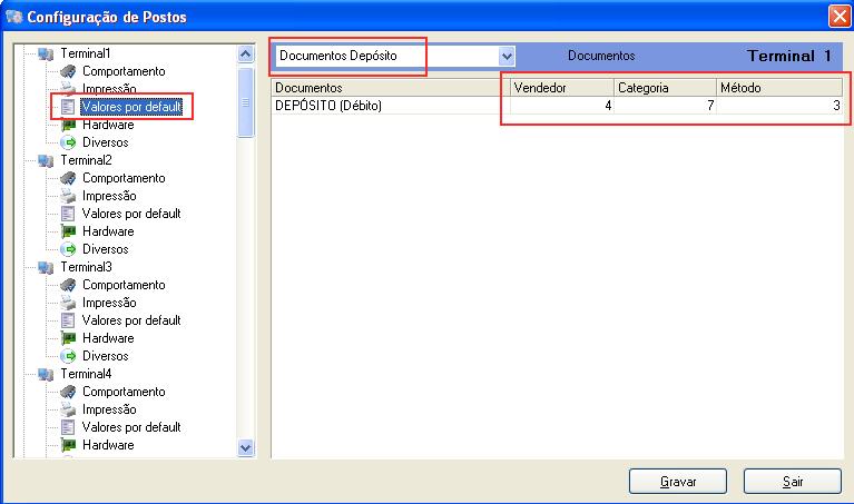 Defina ainda um layout para impressão em Diversos Configurações Configurações de Postos Impressão.