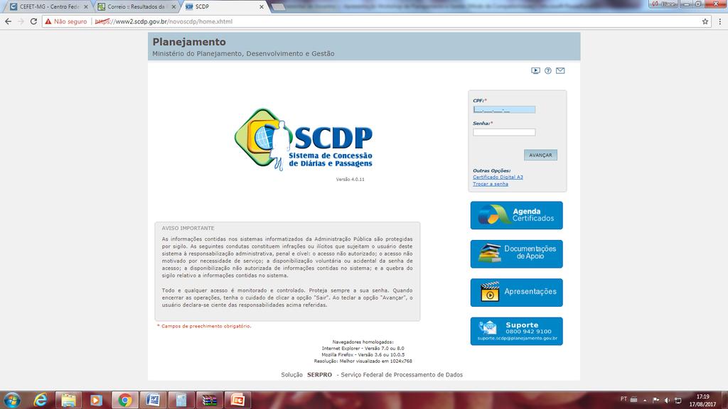 SCDP Sistema de Concessão de