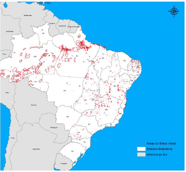 Monitoramento da Cobertura Vegetal UFLA Total de 1440 áreas. 34.588.866,44 ha. 4.