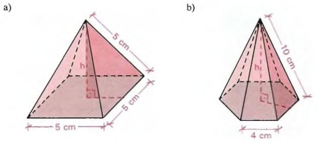 Questão 8. De um tetraedro regular de aresta a, calcule: a. a área total (A T ) b. a medida h da altura c. o seu volume (V ) Questão 9.