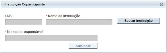 7. ALTERAÇÕES NO CADASTRO DE PROJETO COORDENADOR No passo (5) do cadastro de pesquisa, não será mais permitido incluir instituições