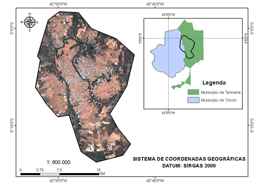 foram fatores de grande peso para a aplicação desse estudo, pois devido às suas grandes dimensões, podem ser identificados facilmente em uma imagem de satélite. Figura 1.