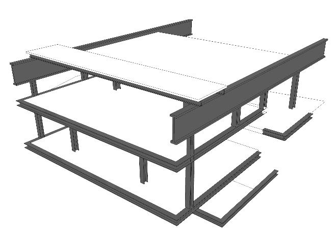 Uma área social composta de cozinha, sala de estar e sala de jantar estão neste nível de chegada.