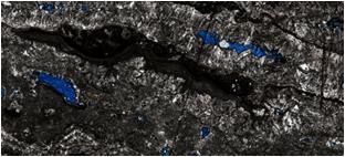 uma imagem panorâmica da lâmina petrográfica