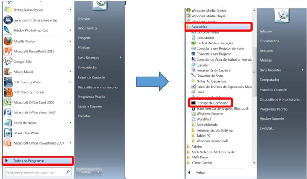 INFORMÁTICA Windows 7 Questões de prova: (CESPE/FUB/2011) No ambiente Windows XP, por meio da linha de comando (Prompt do DOS), é possível criar e remover arquivos armazenados no disco rígido do