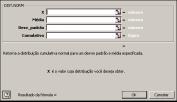 Se a normal não é a padrão pode-se padronizar ou, então, utilizar a função: =DIST.NORM(; µ; σ;) Uma VAC tem distribuição normal de média 50 e desvio padrão 8.