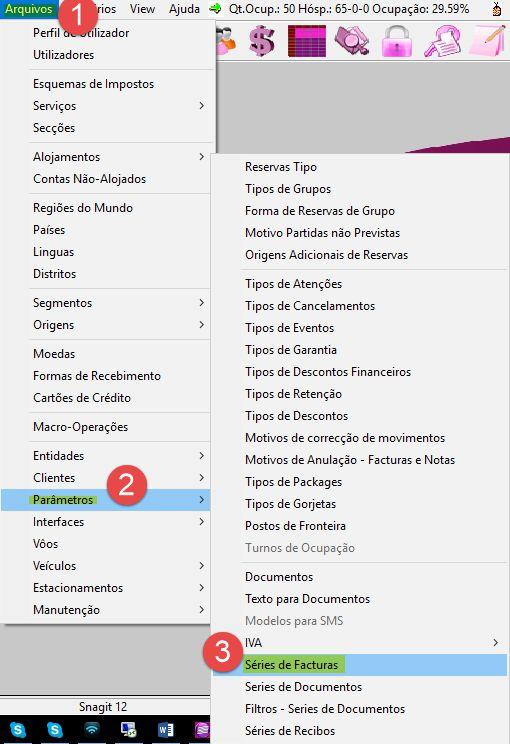 Nesta nova janela (imagem 4) é necessário verificar se a série em vigor termina no final do ano corrente, dia 31-12-2017.