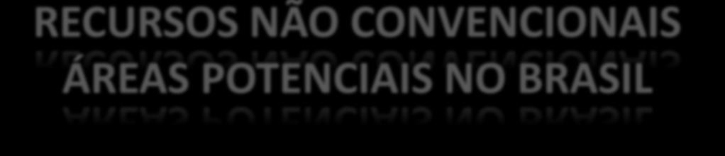 RECURSOS NÃO CONVENCIONAIS ÁREAS POTENCIAIS NO BRASIL A ANP está realizando um estudo mais detalhado acerca do potencial de ocorrência de reservatórios do tipo shale gas no Brasil.