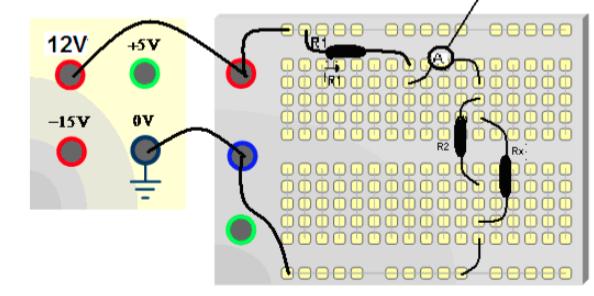 Figura 3 Circuito com resistores alimentados por