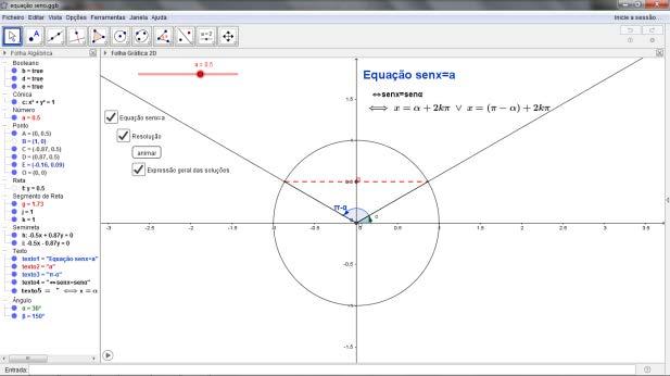 Fig. 9 Equação sin x = a