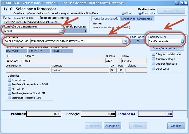 7. Ao avançar para a próxima etapa, o sistema irá solicitar a inserção dos documentos referenciados. Caso existam, poderão ser adicionados neste momento.