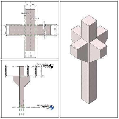 48 Figura 17 - Família de pilar estrutural pré-moldado Após a modelagem de todas as peças, fez-se a locação e união das mesmas conforme especificado no projeto.