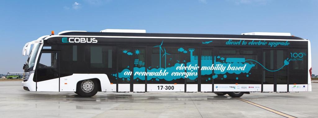 e.cobus Autocarro 100% Elétrico exclusivo para Aeroportos Apresentação em 2013 100% ELÉTRICO ZERO EMISSÕES DIRETAS E