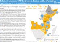 ÁFRICA Boletim: Surtos de cólera e AWD na África Oriental e Austral, Atualização Regional para 2018 - a partir de 6 de março de 2018 Mais de