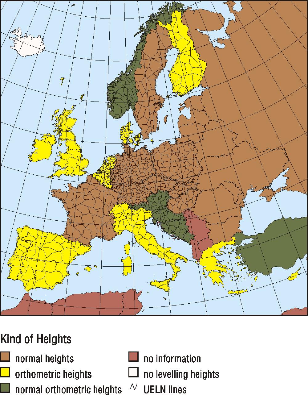 Altitudes mais utilizadas na Europa: Ortométricas (Portugal, Espanha,Suiça...) Normais (França,Alemanha,.