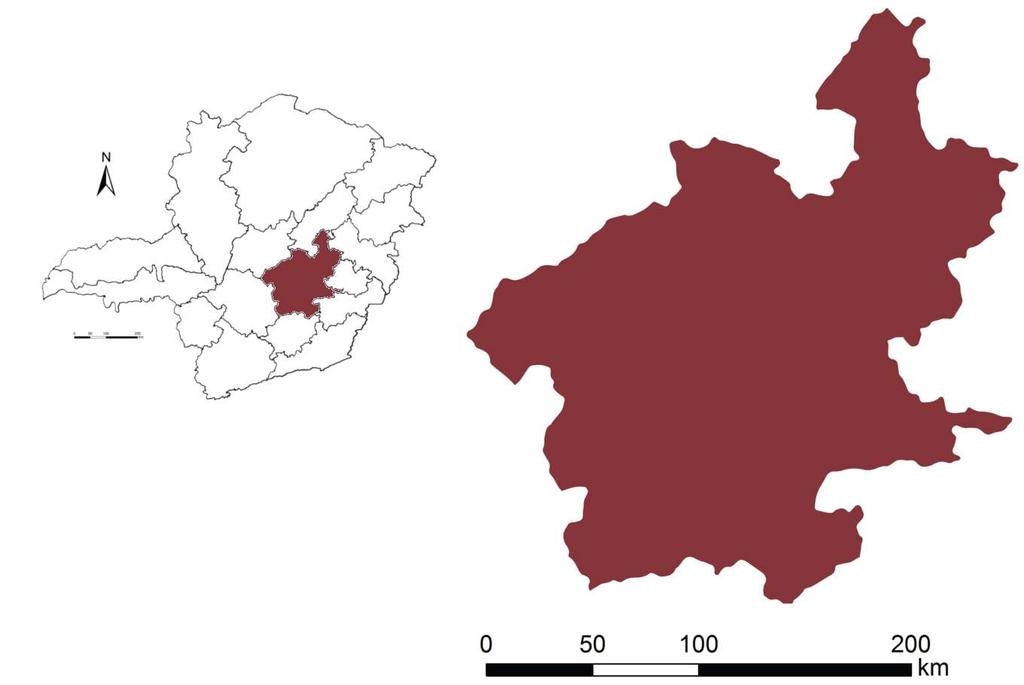 Distribuição do Distritos Metropolitana Sete Lagoas I e II Itabira Pedro