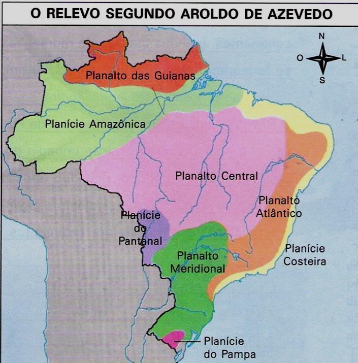 A NATUREZA DO BRASIL: O RELEVO Outras duas divisões do relevo brasileiro