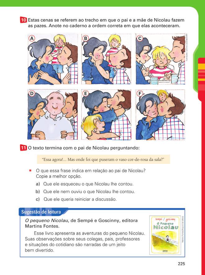 Desenvolvimento do capítulo Aprender Juntos Língua portuguesa 4º ano páginas 224 e 225 Na seção