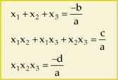 Exemplo Sendo x 1 e x 2 raízes de x 2 7x + 8 = 0 x 1 + x 2 = e x 1 x 2 = Para Equações de 3 o Grau Consideremos a equação: ax 3 + bx 2 + cx + d = 0 (a 0) Supondo que x 1, x 2 e x 3 são raízes, temos: