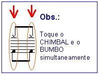 toque somente as notas de chimbal. Depois acrescente a caixa. E por último, acrescente o bumbo. Comece primeiramente de uma forma lenta. Não tenha pressa.