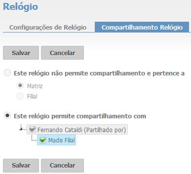 Há a possibilidade de que o usuário compartilhe o relógio com outras empresas validando se possuem PIS duplicados e estão configuradas com Mais de um vínculo