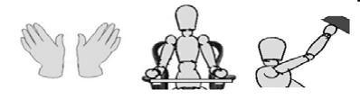 frente (2) Área de trabalho muito alta (ombros abduzidos) (+1) Apoio lombar sem ajustes