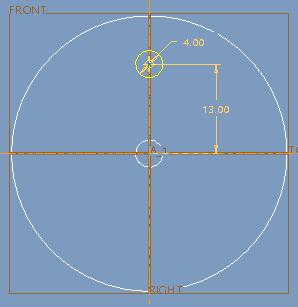 4 Criando a manivela New 9 4.1 - O nome do novo arquivo é: manivela_motor_13 4.2 Selecionar FRONT para desenhar a seção (sketch). 4.3 Selecionar a ferramenta para desenhos 2D (Sketch Tool) 4.