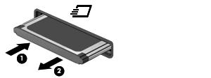 NOTA: As placas ExpressCard introduzidas consomem energia, mesmo quando inactivas. Para poupar energia, pare a placa ExpressCard ou remova-a sempre que esta não estiver a ser utilizada.