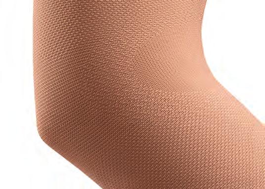 O inovador tecido das elipses reduz a sensação de pressão no cotovelo durante a flexão e a