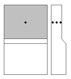 Figura 5 - Distribuição dos termopares e identificação das câmaras de secagem no secador de camada fixa.