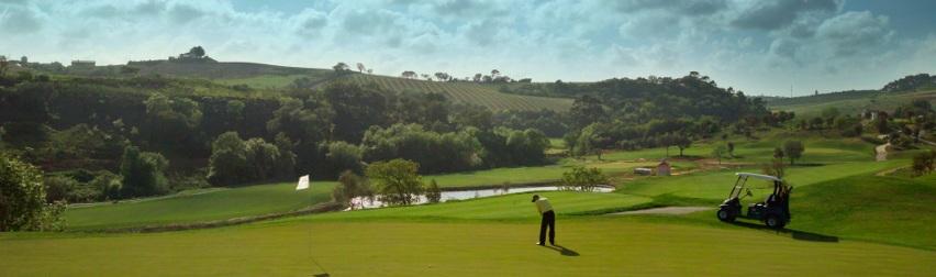 O CAMPO DE GOLFE A beleza do campo de golfe, alia-se à originalidade do traçado, desenhado por Donald Stell, constituindo-se como um verdadeiro desafio para os