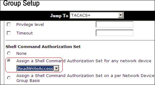 8. O clique submete-se Associe a autorização do comando shell ajustada (acesso de leitura apenas) ao grupo de usuário (o