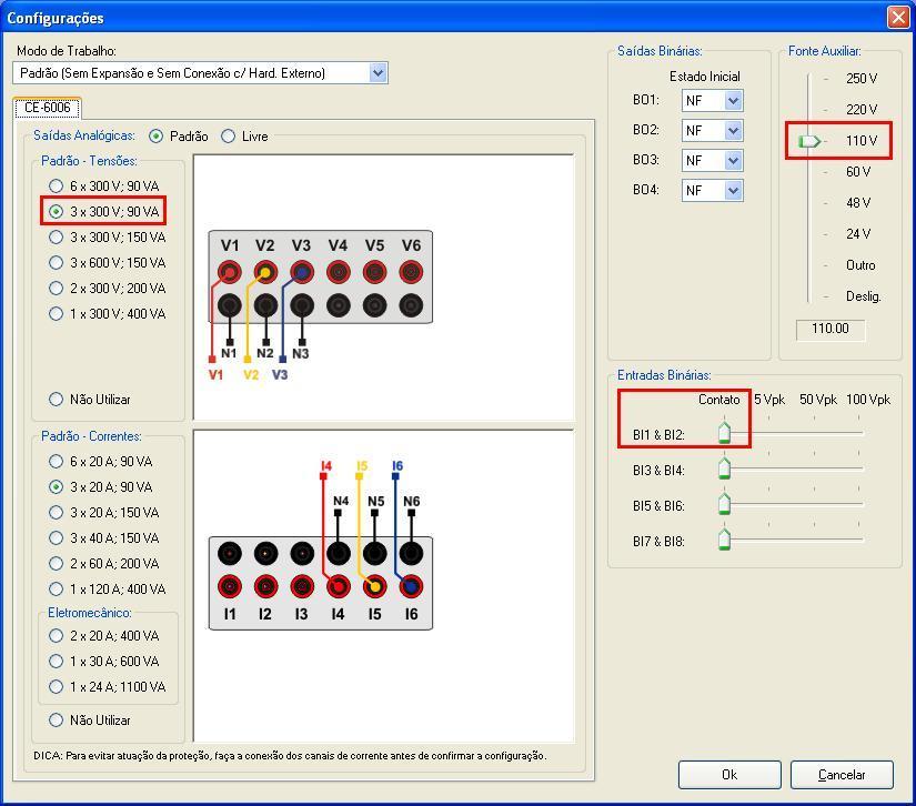 5. Configurações de Hardware INSTRUMENTOS PARA TESTES ELÉTRICOS Clique no ícone ilustrado abaixo ou utilize o atalho Ctrl + h.