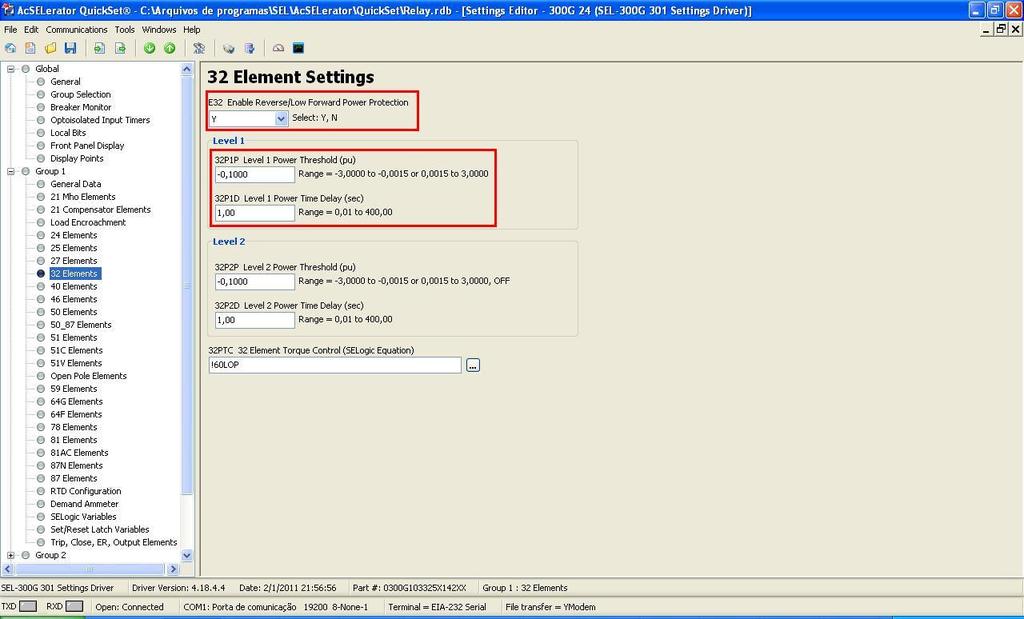 3.2 General Data Clique em Group 1 (no sinal de + ) e em General Data.