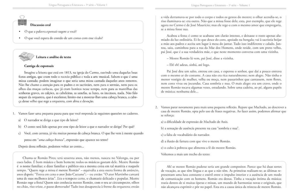 229 Imagem 7: Texto Cantiga de esponsais, de Machado de Assis.