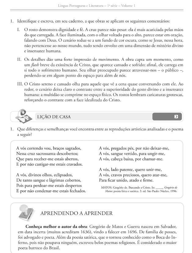 230 Imagem 9: Cantiga de Esponsais, de Machado de Assis. (Continuação) Fonte: SEE-SP Caderno do Aluno de Língua Portuguesa e Literatura (2014-2017), 1ª série, Ensino Médio, volume 1, p.54.