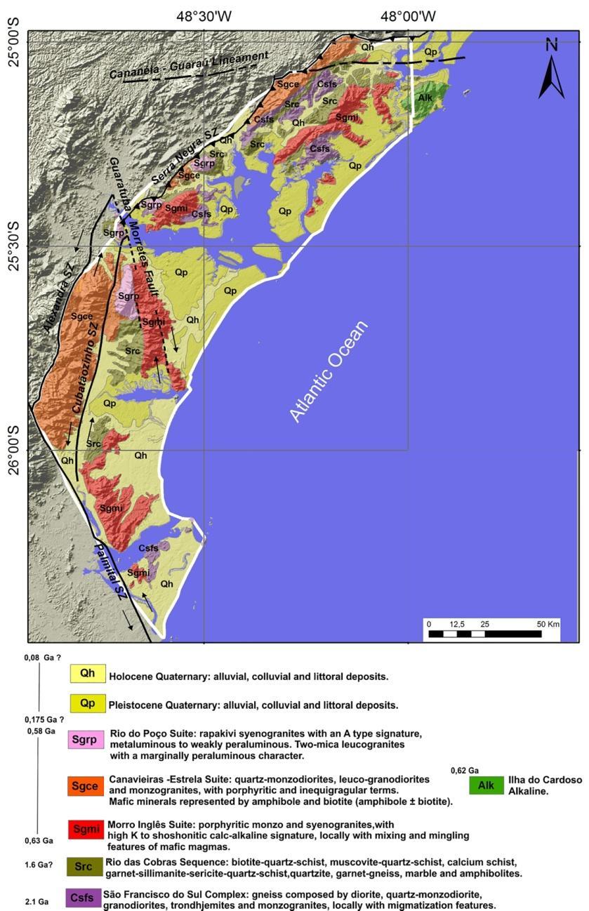 Figure 3 Geological map of the Paranaguá Terrane,