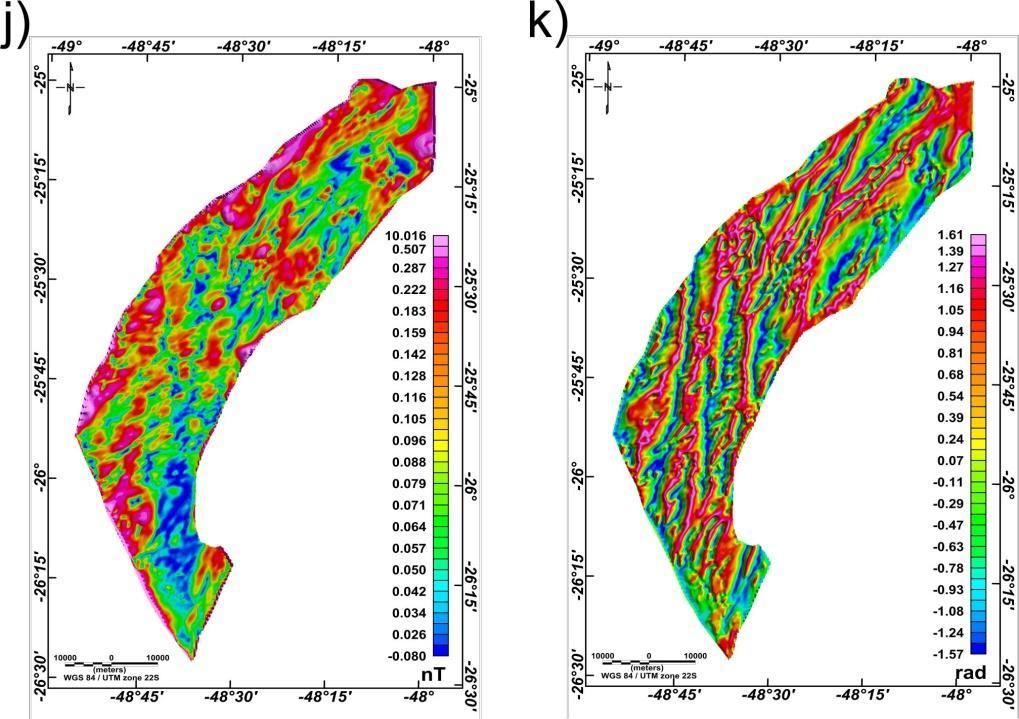 75 Figure 9 Magnetic anomaly maps of the Paranaguá Terrane (see location in Figure 1) with directional cosine filter applied (DCOS).