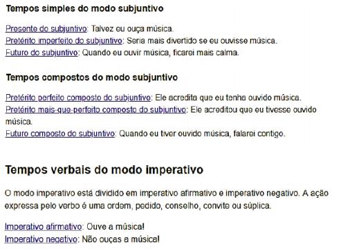 Modos Verbais a. Indicativo = certeza, fato. b. Subjuntivo = dúvida, incerteza. c. Imperativo = ordem, conselho, convite, sugestão etc. Flexão de voz a. passiva sintética: verbo + se + sujeito b.