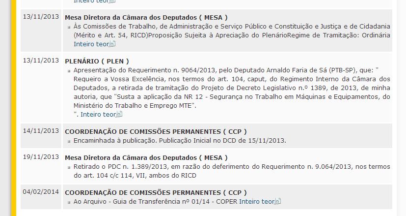 2.3. Movimentações Fonte: http://www.camara.gov.